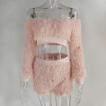 Europe and the United States new INS autumn shoulder chest reversing umbilical short paragraph two-piece trousers suit