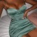 European beauty women's autumn two-piece sexy satin fish bone short set dress female summer