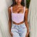 Early autumn European women's new fashion sexy wild short slings shirt women