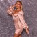 New European and American wrapped chest word collar pleated sexy lamp sleeve dress fluffy autumn and winter