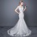 Wedding dress 2021 new shoulder drill V-neck sexy fish tail dress large size tail lace European and American bridal wedding dress