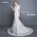 Wedding dress 2021 new shoulder drill V-neck sexy fish tail dress large size tail lace European and American bridal wedding dress