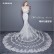 Wedding dress 2021 new long sleeve V-colored fish tail tail dress custom slim slim fashion large size lace wedding dress