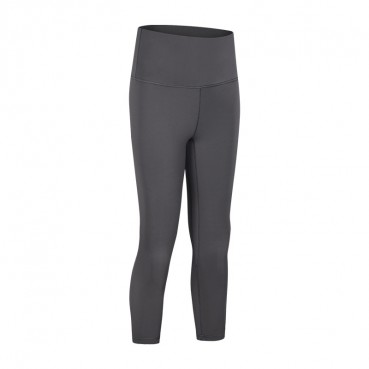 2021 spring and summer new double-sided grinding yoga pants female hips fitness quick-drying force running sports seven pants