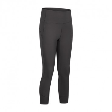 2021 spring and summer new sports tight seven pants women's high waist hip three-dimensional splicing line fitness yoga pants
