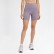 2021 spring and summer new non-T line solid color yoga shorts double-sided grinding fumed elastic sports fitness three pants