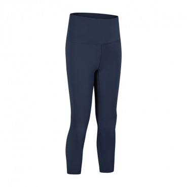 2021 spring and summer new double-sided grinding yoga pants female hips fitness quick-drying force running sports seven pants