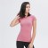 2021 spring and summer new round collar Slim solid color yoga short-sleeved female elastic quick dry fashion sports casual yoga