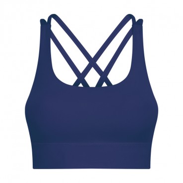 2021 summer new cross-like back yoga text chest grinding naked high-strength shockproof, sports lingerie