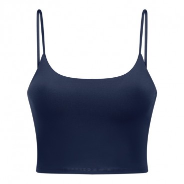 2021 new yoga vest women's chest mat sexy strap beauty back yoga top half trip yoga clothing
