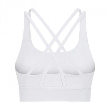 2021 spring and summer new classic shockproofing inner clothing female cross-like back gathered running yoga fitness bra