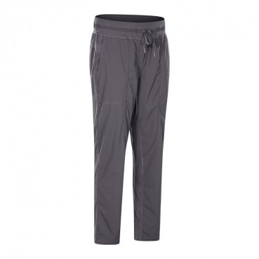 2021 Spring and Summer New Corruption Woven Casual Nine Pants Women's Loose Straight Sports Fitness Pocket Yoga Pants