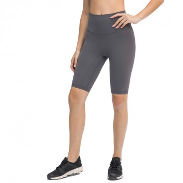 2021 spring and summer new non-T line double-sided grinding yoga pants stretch slim outdoor sports five pants women