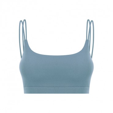 2021 spring and summer new solid color double straps U college sports bra pace a pair running fitness sports underwear
