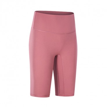 2021 spring and summer new non-T line double-sided grinding yoga pants stretch slim outdoor sports five pants women