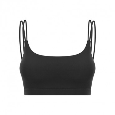2021 spring and summer new solid color double straps U college sports bra pace a pair running fitness sports underwear
