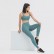 Spring and summer new non-T line sideline pocket yoga pants waist splink pocket skin-friendly hips tight nine pants women