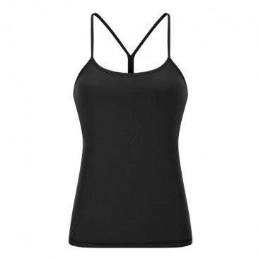 2021 spring and summer new with chest mat yoga vest female sexy y words beautiful back force sports long version yoga clothing