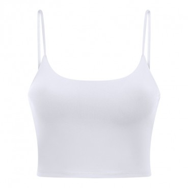 2021 new yoga vest women's chest mat sexy strap beauty back yoga top half trip yoga clothing