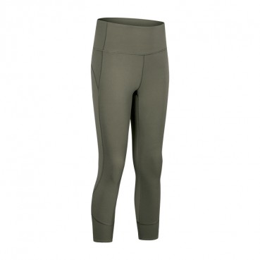 2021 spring and summer new sports tight seven pants women's high waist hip three-dimensional splicing line fitness yoga pants
