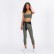 2021 spring and summer new sports tight seven pants women's high waist hip three-dimensional splicing line fitness yoga pants