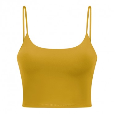 2021 new yoga vest women's chest mat sexy strap beauty back yoga top half trip yoga clothing