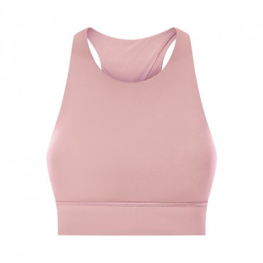 Spring and summer new high-necked sports bra triangle hollow beauty back gathered anti-seismic yoga fitness sports lingerie