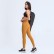 2021 spring and summer new yoga trousers female elastic double-sided grinding high waist pants splicing pocket sports running nine pants