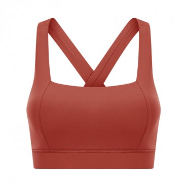 2021 summer new hollow beauty back sports clothes women shockproof upper classic double shoulder strap yoga bra