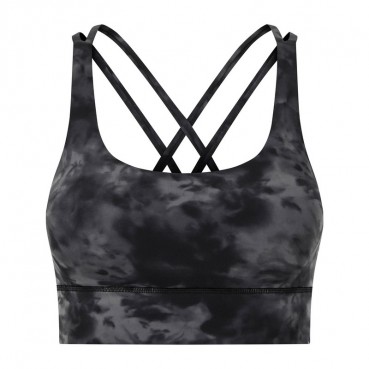 2021 spring and summer new cross-like back yoga text chest grinding naked high strength shockproof upper, sports lingerie