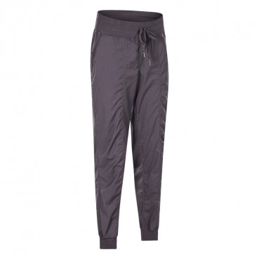 INS new woven pocket yoga pants loose bundles foot trousers speed dry tight sports casual pants female autumn and winter