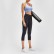 New front waist fashion straps sports seven pants women's skinny naked stretch Slim high elastic yoga pants Europe and the United States