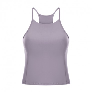 New minimalist high tie chest mat yoga vest female outdoor casual skin naked sports underwear