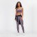 2021 Europe and the United States new yoga trousers female naked solid color stereo stitching hips sports fitness nine pants