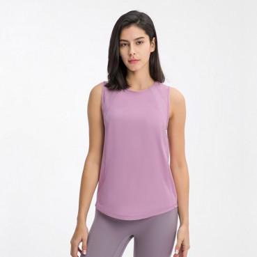 Factory direct spring and summer new back, back open space sports sleeveless T-shirt thin breathable moisture wicking fitness top
