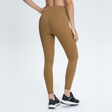 New front flight features XY stitching yoga pants elastic high waist hip fitness small feet nine pants spring and summer