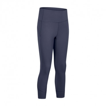 2021 spring and summer new sports tight seven pants women's high waist hip three-dimensional splicing line fitness yoga pants