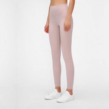 2021 spring new naked yoga pants female high waist hip running tight stretch tension small foot sports fitness pants