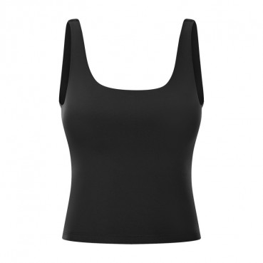Europe and the United States new solid color simple belt chest mat yoga vest deep u beauty back run sports fitness jacket female spring and summer