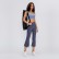 2021 spring and summer new speaker wide-leg yoga pants double-sided grinding elastic slim dance sports seven pants women