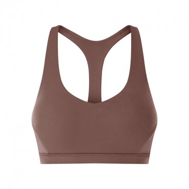 2021 Spring and Summer New Sexy V-neck sports bra gathered breathable Y words beautiful back solid color sports clothes women