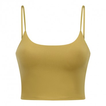 2021 new yoga vest women's chest mat sexy strap beauty back yoga top half trip yoga clothing