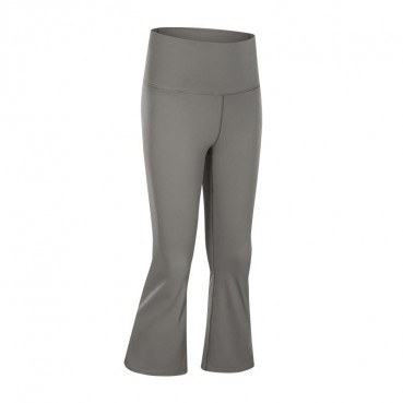 2021 Europe and the United States new high waist hip sports fitness seven pants female micro-inductive stretch slim yoga pants
