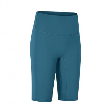 2021 spring and summer new non-T line double-sided grinding yoga pants stretch slim outdoor sports five pants women