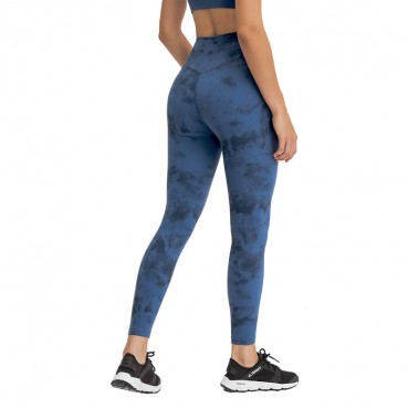 2021 spring and summer new naked yoga pants women have no line high waist hip stretch fitness sports nine pants