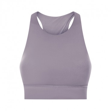 Spring and summer new high-necked sports bra triangle hollow beauty back gathered anti-seismic yoga fitness sports lingerie