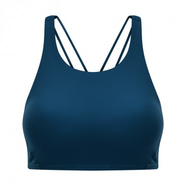 2021 new open back cross-belt sports bra skin-friendly bare feel round neck sports clothes women autumn and winter