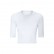 2021 spring and summer new product slim thin short sports fitness middle sleeves Europe and the United States simple solid color women yoga clothing