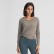 Autumn and winter new European and American women simple casual sports long-sleeved open waist spings dry breath naked yoga clothing