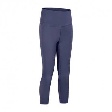 2021 spring and summer new double-sided grinding yoga pants female hips fitness quick-drying force running sports seven pants